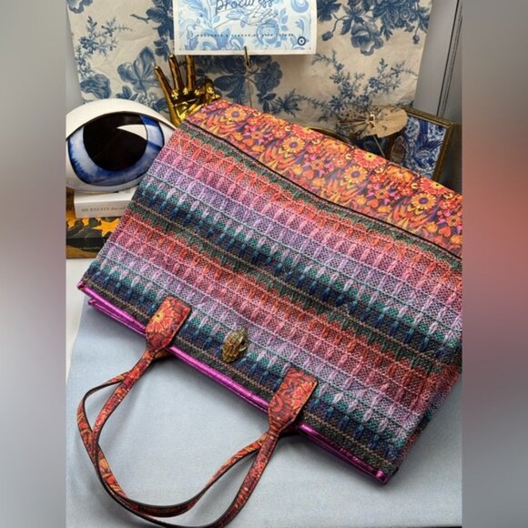 🆕 KURT GEIGER LONDONN 🧿 X MATTHEW WILLIAMSON Large Square Woven Shopper Tote - Picture 8 of 14